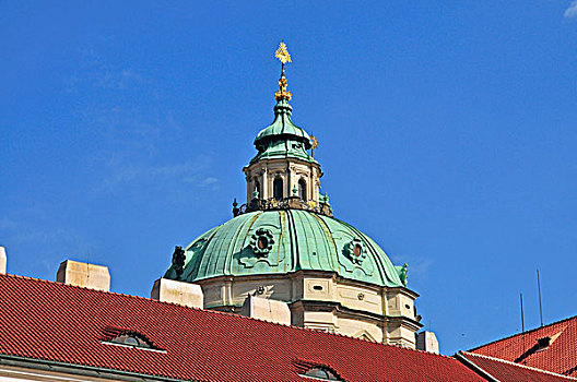 圆顶,圣诞老人,大教堂,历史,中心,布拉格,世界遗产,波希米亚,捷克共和国,欧洲