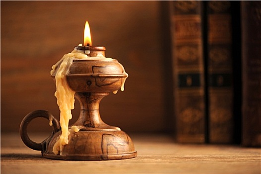 老,蜡烛,木桌子,旧书,背景