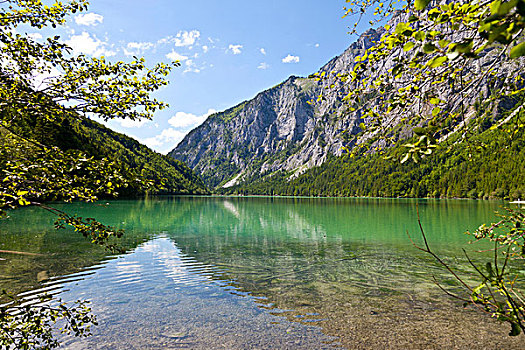 湖,靠近,艾森埃尔茨,施蒂里亚,奥地利,欧洲
