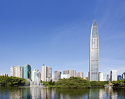 深圳市第一高楼京基与周边楼群