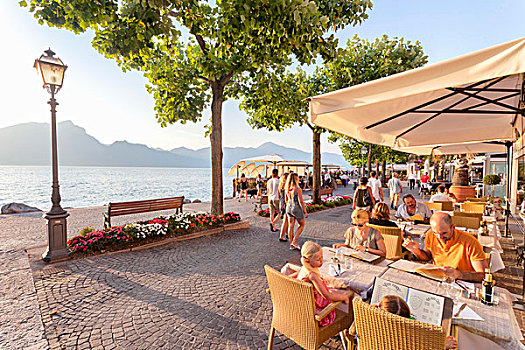 餐馆,加尔达湖,意大利