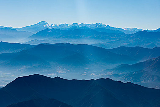 安第斯山,山脉,冰河,商业,航空公司,南方,智利