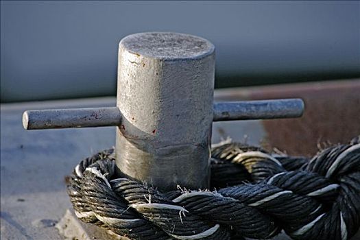 绳索,联结,钢铁,系船柱