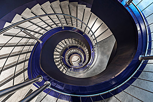 螺旋楼梯,百货公司,纽伦堡,中间,弗兰克尼亚,巴伐利亚,德国,欧洲