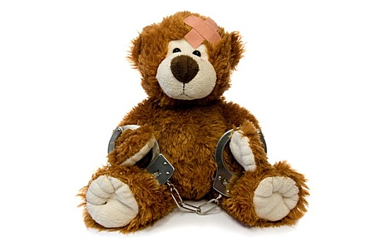 受伤,手拷,泰迪熊