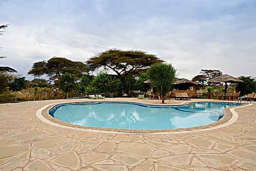 非洲园林宾馆露天游泳池