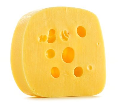鲜奶酪,隔绝,白色背景