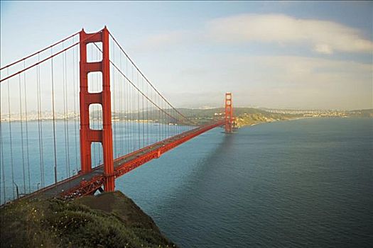 航拍,交通,桥,金门大桥,旧金山,加利福尼亚,美国