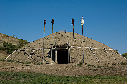 土,小屋,乡村,南达科他