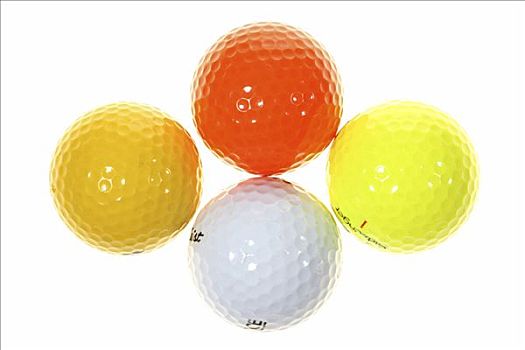 高尔夫球,不同,彩色