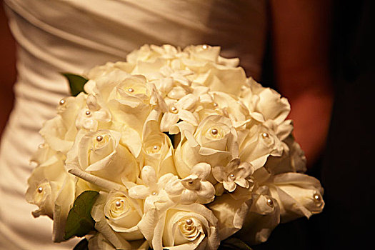 白色,新娘,婚礼,花束