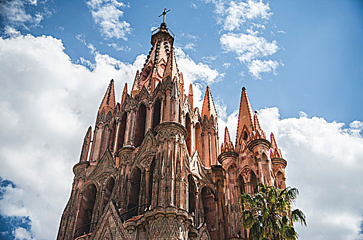 圣米格尔,教区教堂,瓜纳华托,墨西哥,新哥德式,哥特式,建筑
