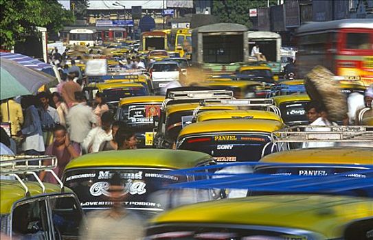 出租车,孟买,印度