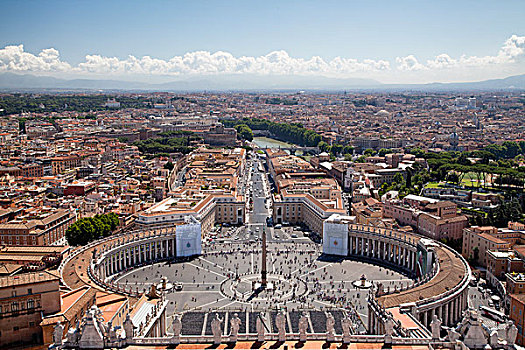 广场,风景,罗马,上面,梵蒂冈