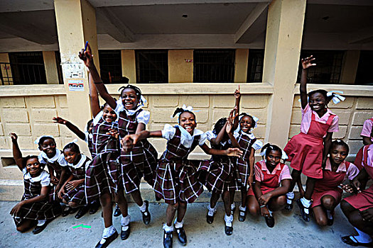 haiti,port,au,prince,school,children,jumping,and,having,fun