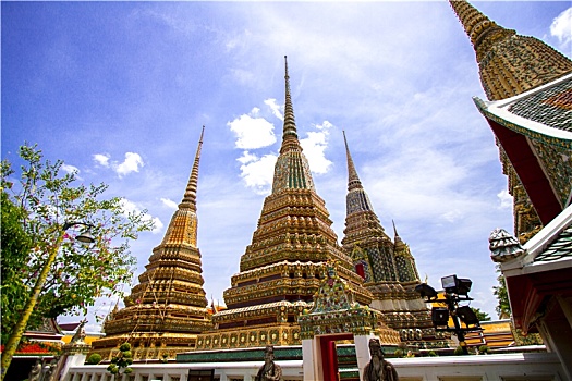 寺院,大城府,泰国卧佛,寺院,大城府,泰国立佛,卧佛,文化,三角形,伽尔