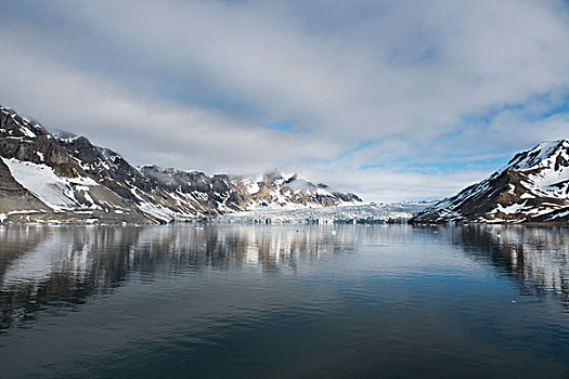 挪威,斯瓦尔巴特群岛,斯匹次卑尔根岛,景色,冰河,大幅,尺寸
