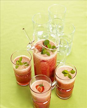 自制,草莓,樱桃,果汁