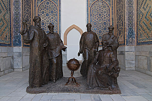 乌兹别克斯坦,撒马尔罕,拉吉斯坦,雕塑