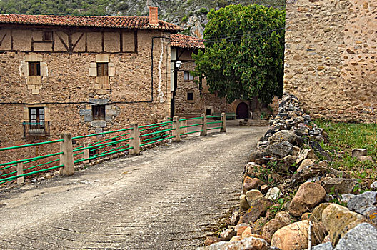 公路,建筑,小,拉里奥哈,区域,北方,西班牙