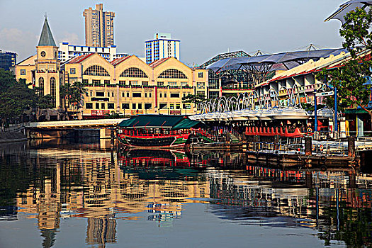 新加坡,河边,克拉码头,新加坡河