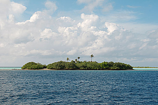 小,无人,岛屿,印度洋,环礁,马尔代夫,亚洲