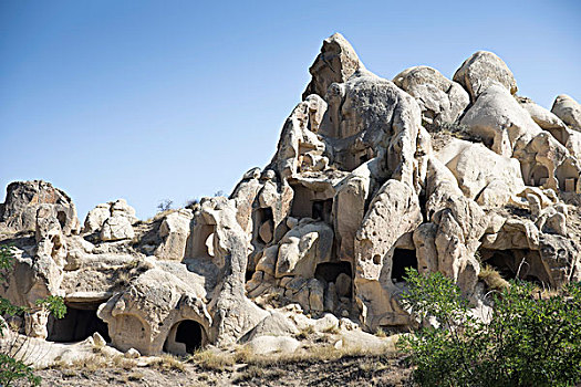 风景,岩石构造,住所,乌希萨尔,乡村,卡帕多西亚,安纳托利亚,土耳其