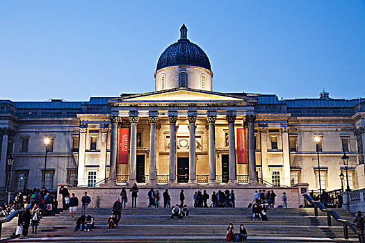 英格兰,伦敦,特拉法尔加广场,国家美术馆