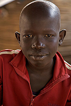 苏丹人,男孩,朱巴,南,苏丹,十二月,2008年