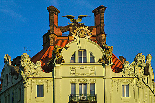 古建筑,伏尔塔瓦河,布拉格,捷克共和国