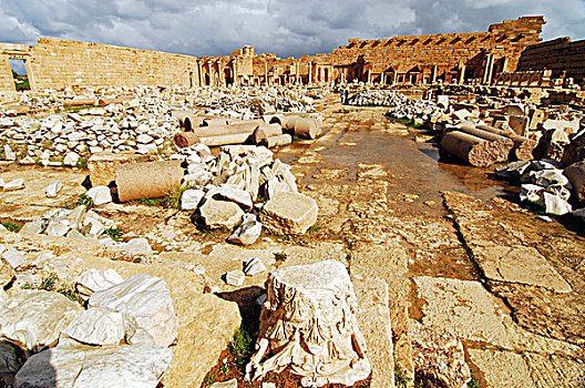 libya,leptis,magna,ruins,of,old,roman,empire,unesco,world,heritage,site