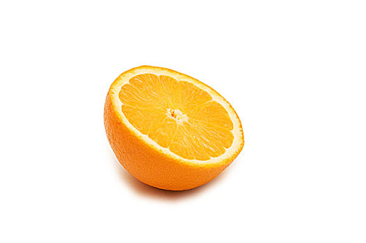 一半,切削,橙子,隔绝,白色背景,背景