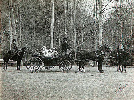 沙皇,俄罗斯,家庭,公园,20世纪