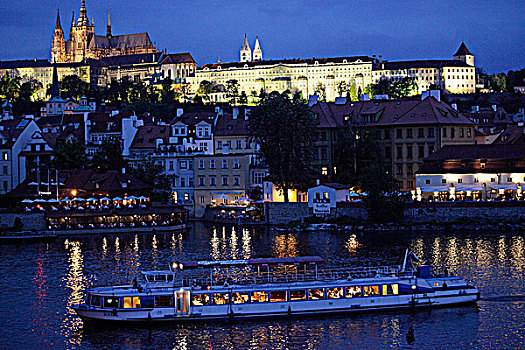 捷克共和国,布拉格,城堡,伏尔塔瓦河