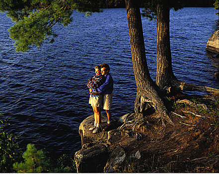 伴侣,靠近,阿尔冈金省立公园,加拿大