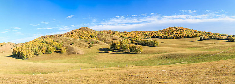 中国内蒙古自治区赤峰市乌兰布统坝上草原秋色