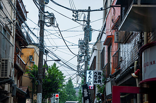 日本东京,浅草寺雷门的商店街