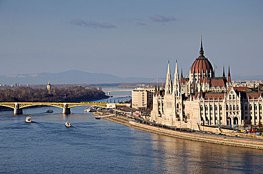 匈牙利,布达佩斯,银行,多瑙河,国会大厦
