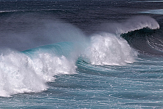 波浪,飞溅,法亚尔,岛屿,亚速尔群岛,葡萄牙,欧洲