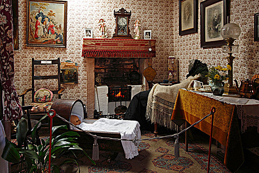 19世纪,屋舍,室内,文化遗产,博物馆,北爱尔郡,苏格兰