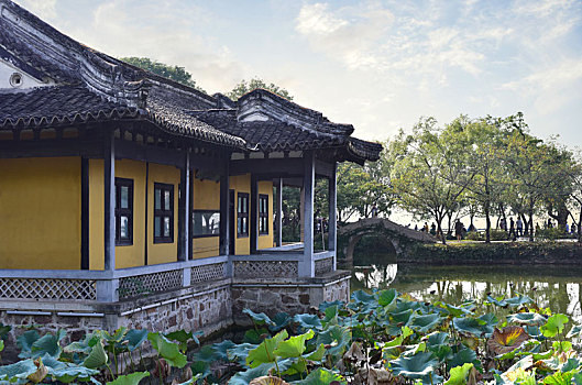 无锡太湖鼋头渚的古建筑