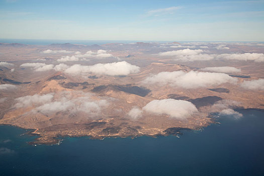 富埃特文图拉岛,加那利群岛,岛屿,飞机,窗户,风景