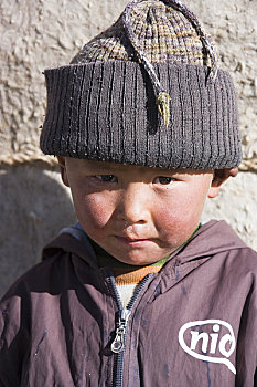 肖像,男孩,新疆,中国