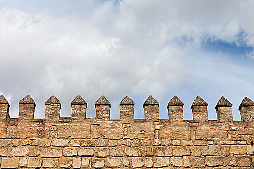 王宫,墙壁,塞维利亚