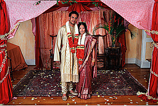 传统,印度教,新郎,新娘