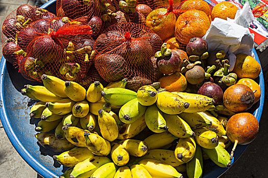 水果,大浅盘,乌布,巴厘岛,印度尼西亚