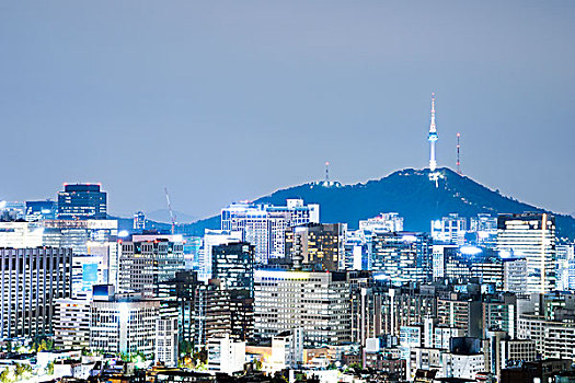 城市,天际线,首尔