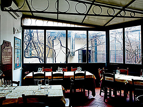 餐厅,窗户,米兰