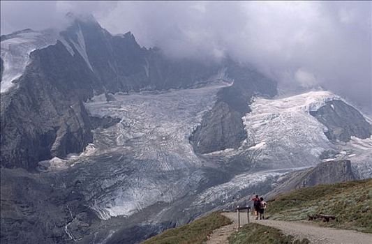 山,冰河,上陶恩山国家公园,卡林西亚,奥地利,欧洲