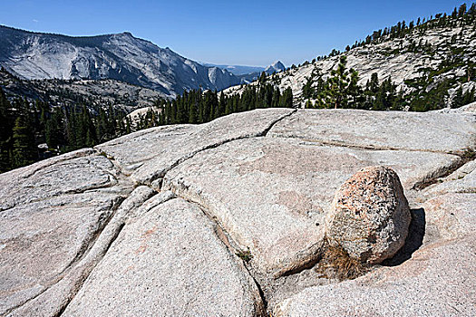 石头,高原,优胜美地国家公园,加利福尼亚,美国,北美
